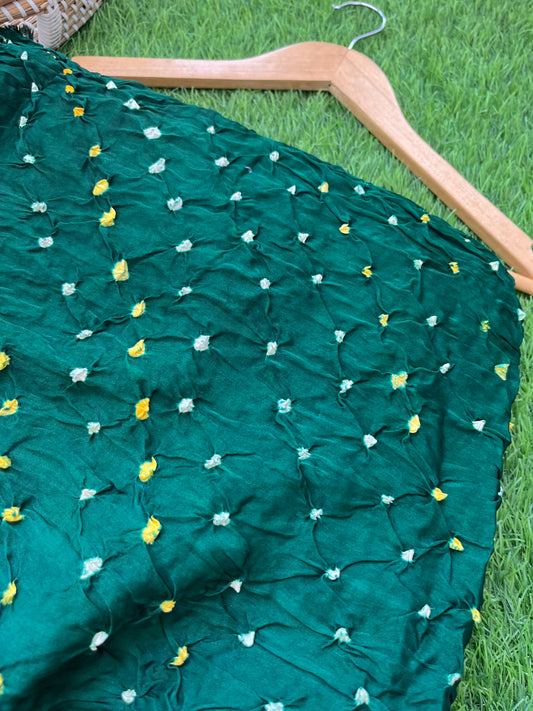 Modal Silk bandhani fabric