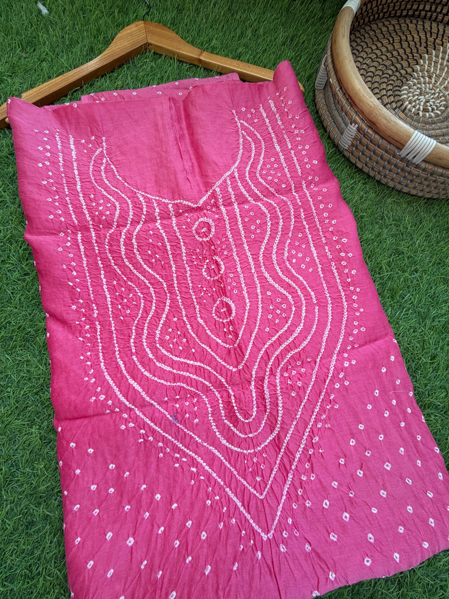 Chanderi Bandhani kurta dupatta