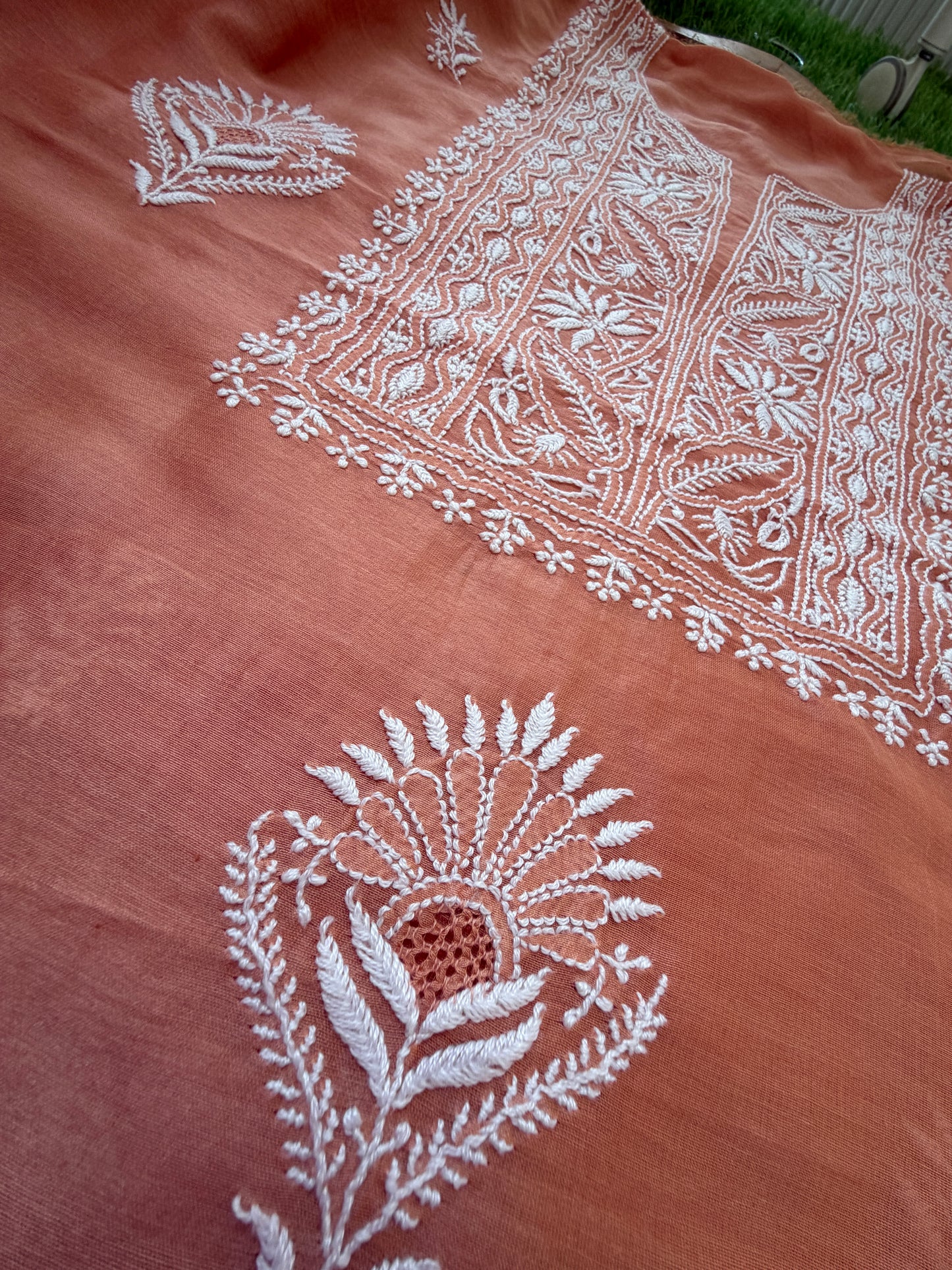 Chikankari chanderi Kurta
