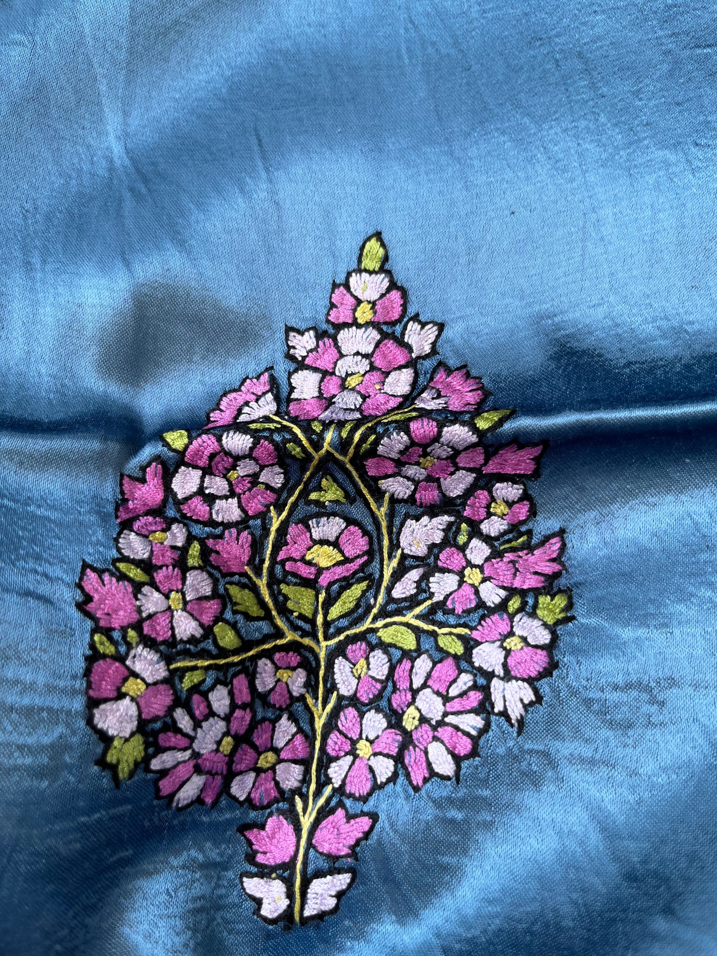 Mashru Silk kashmiri work kurta