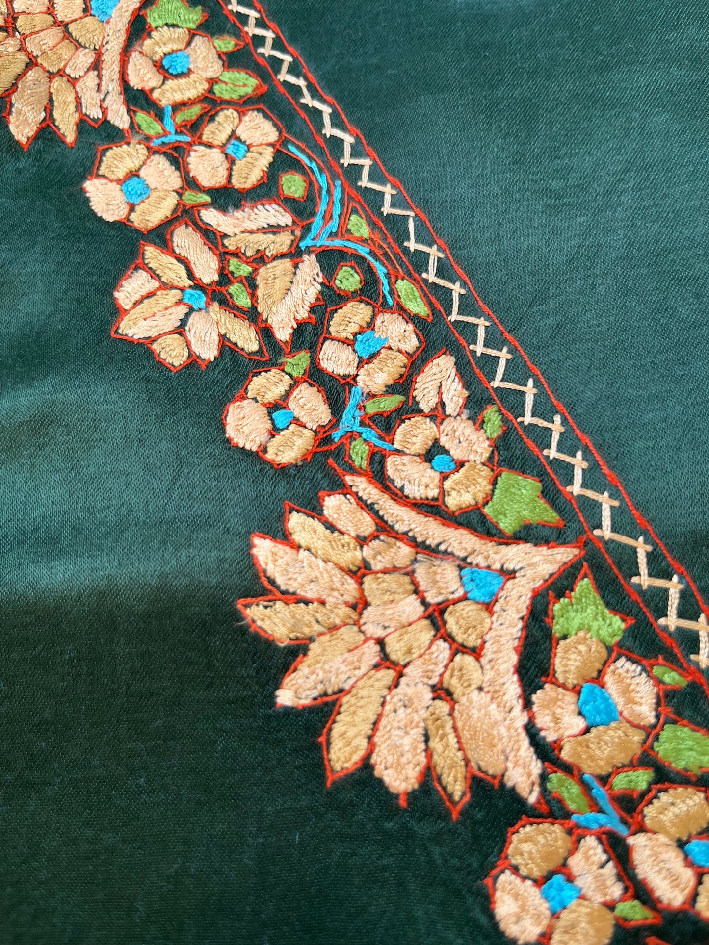 Mashru Silk kashmiri work kurta