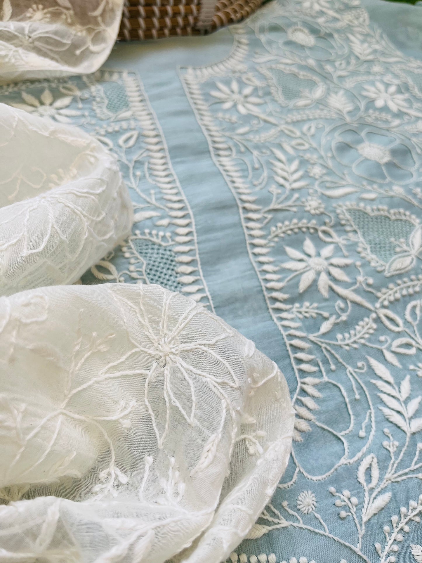 Chanderi Chikankari Kurta