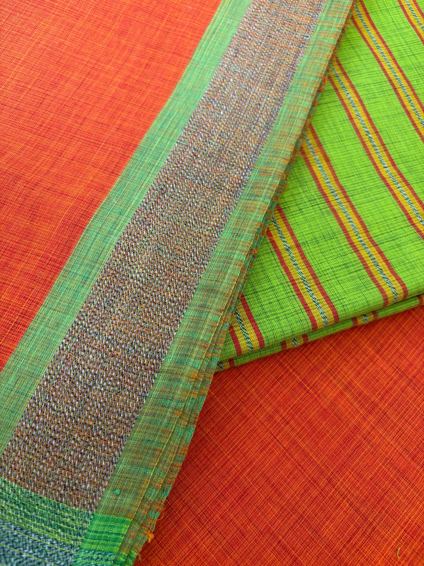 Mangalgiri Cotton 3 pc set - kurta Bottom Dupatta