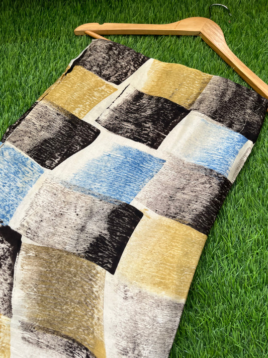 Modal Silk ajrakh fabric