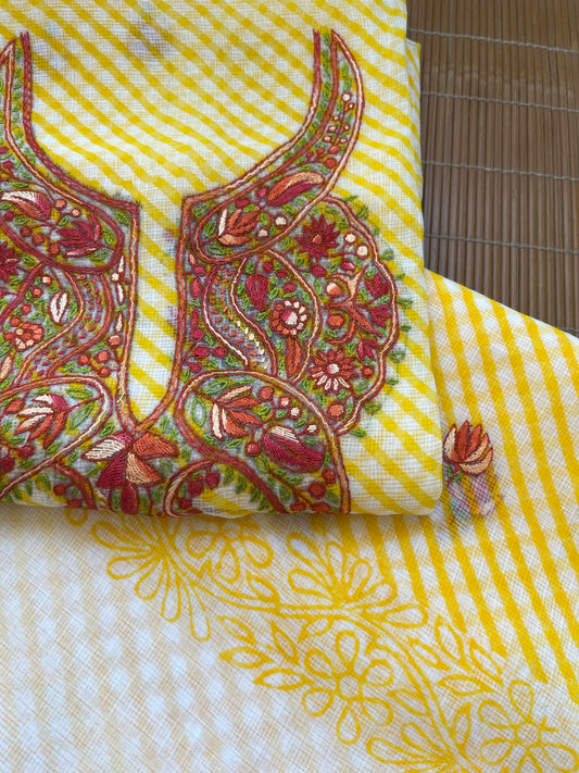Kota kashmiri work kurta Dupatta