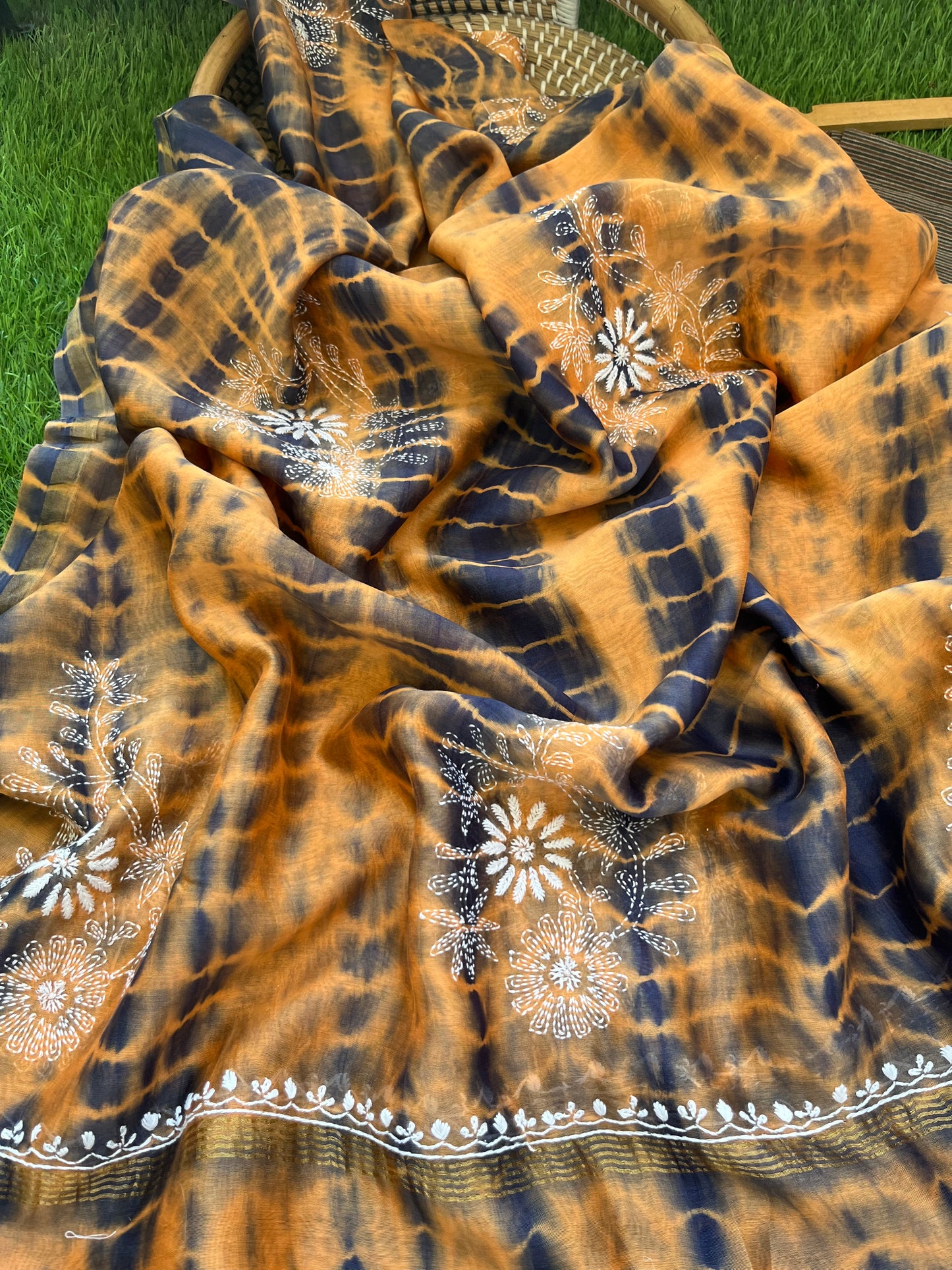 Handwoven Cotton kurta fabric chanderi dupatta