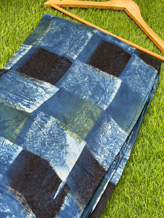 Modal Silk ajrakh fabric