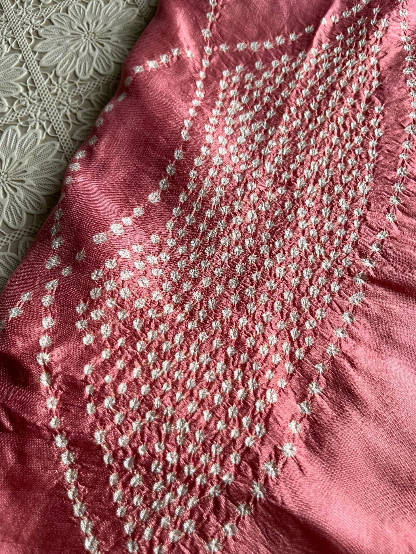 Mulberry Silk bandhani kurta
