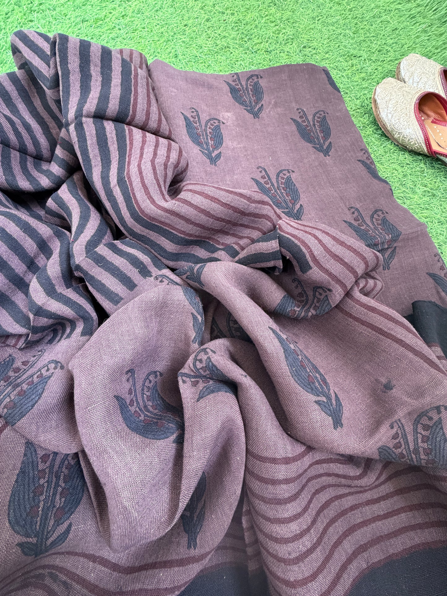 Linen Ajrakh Kurta and dupatta