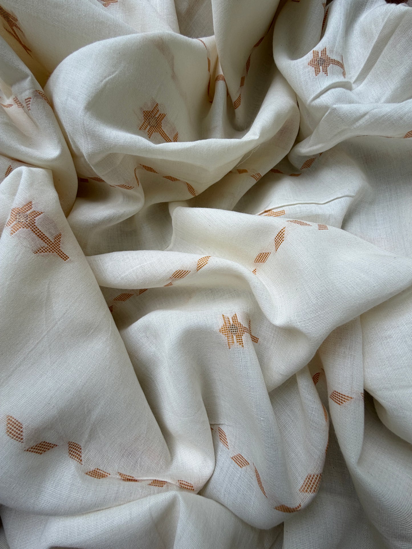 Mangalgiri Cotton 3 pc set - kurta bottom jaamdani dupatta