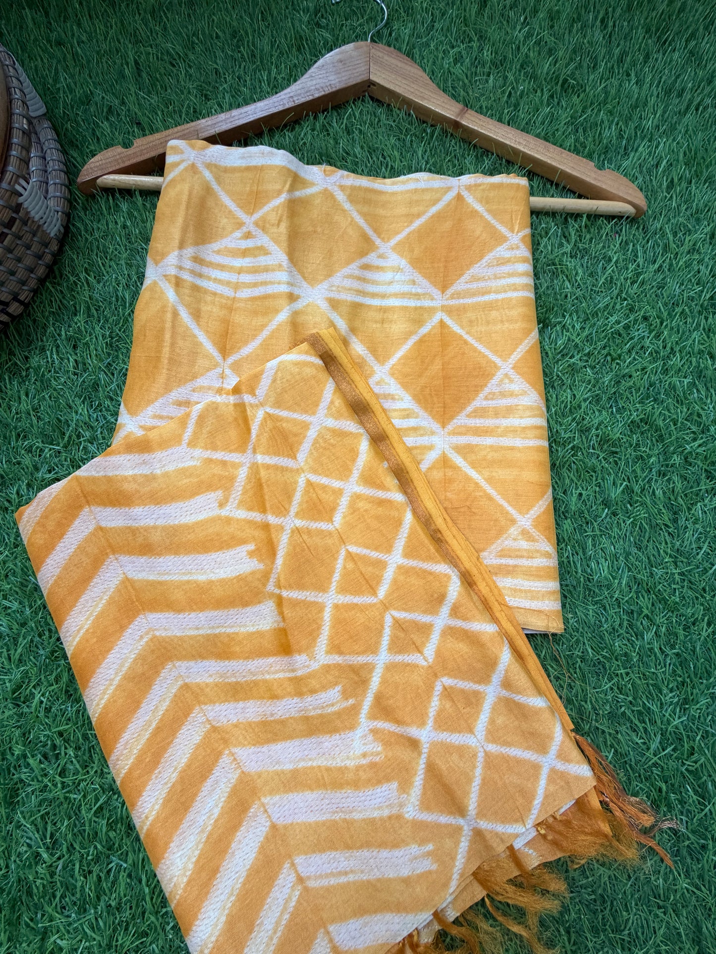 Chanderi Shibori kurta dupatta