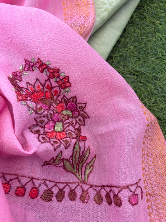 Mangalgiri Cotton kurta bottom kashmiri work dupatta