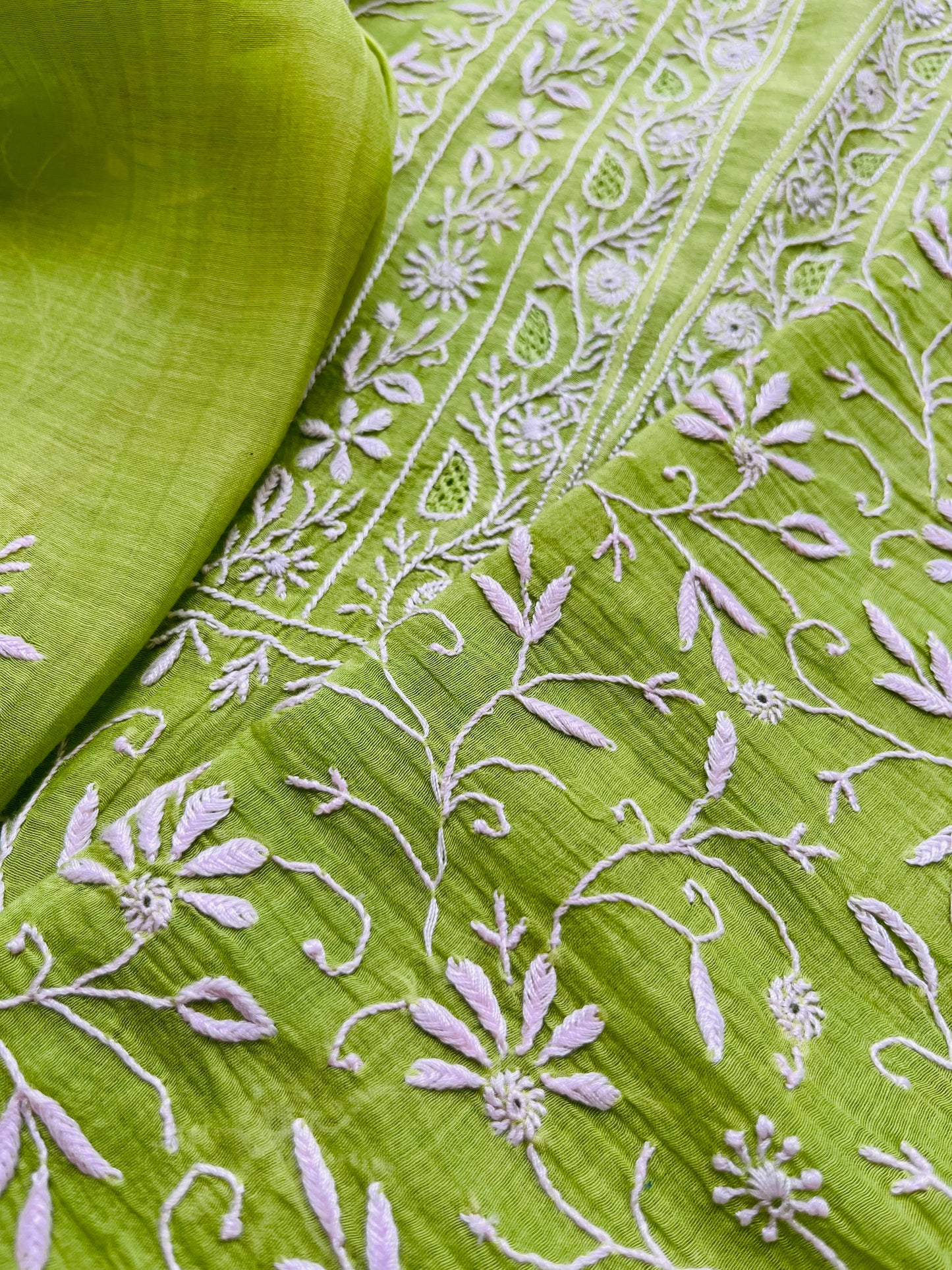Chanderi Chikankari Kurta Dupatta
