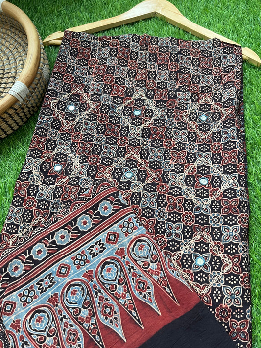 Ajrakh cotton Kurta and dupatta
