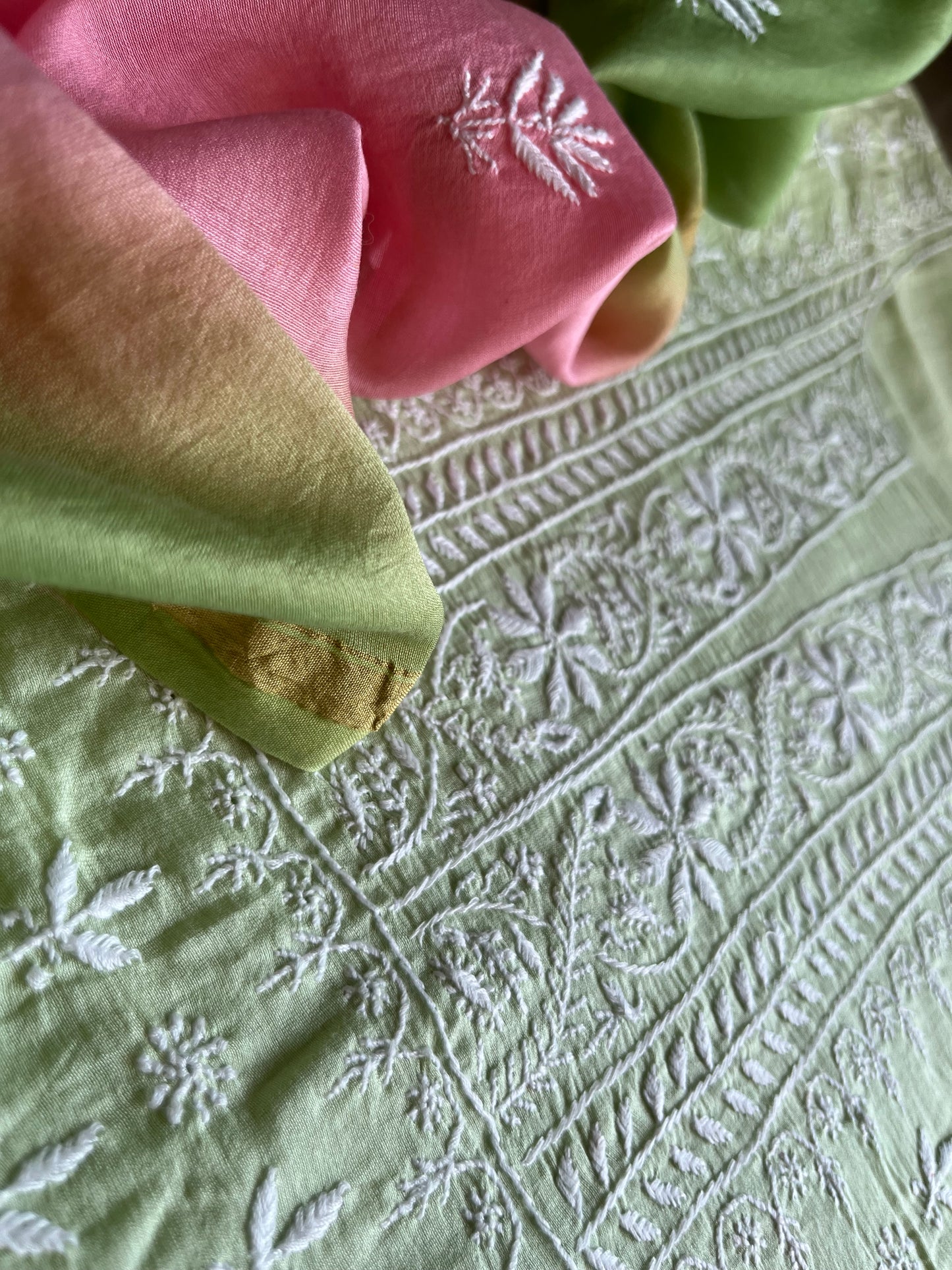 Chanderi Chikankari Kurta Dupatta