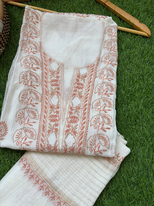 Chanderi Chikankari Kurta Dupatta