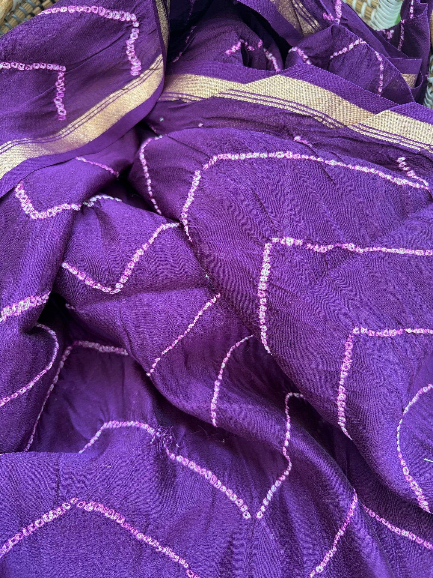 Bandhani Chanderi silk Dupatta