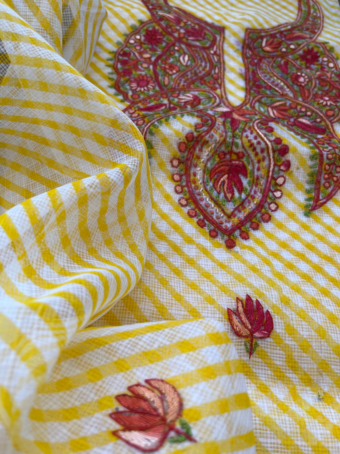 Kota kashmiri work kurta Dupatta