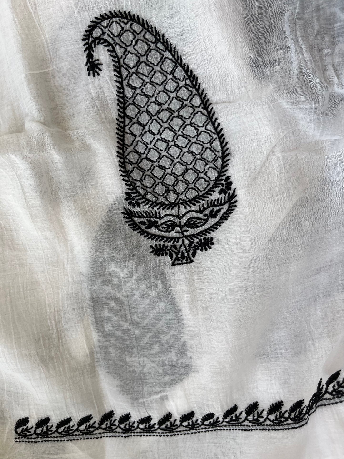 Chanderi chikan kurta dupatta