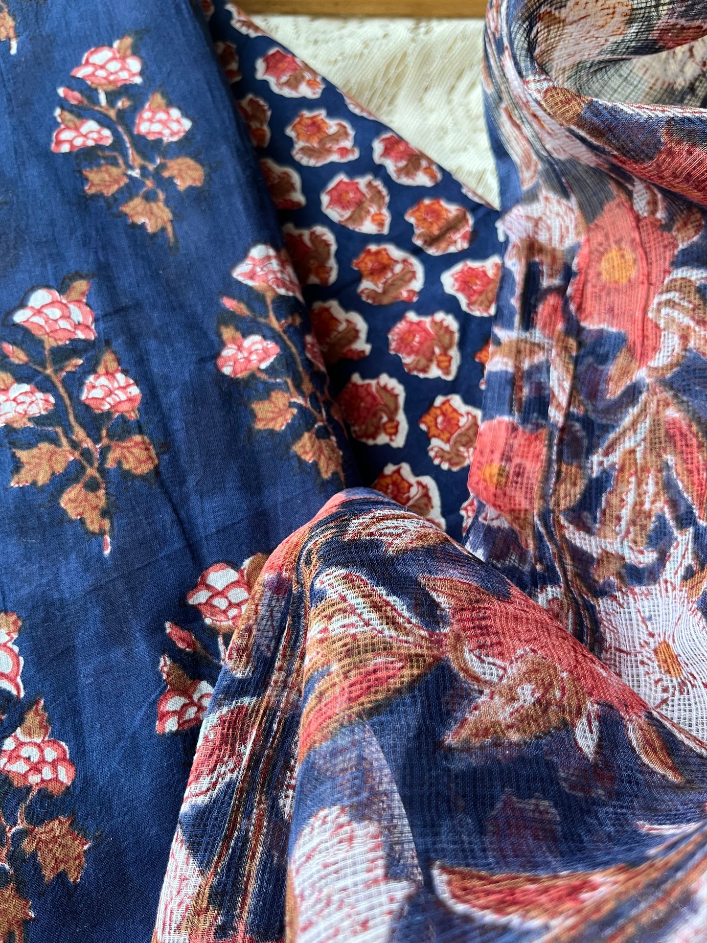 Cotton kurta bottom Kota Doria dupatta