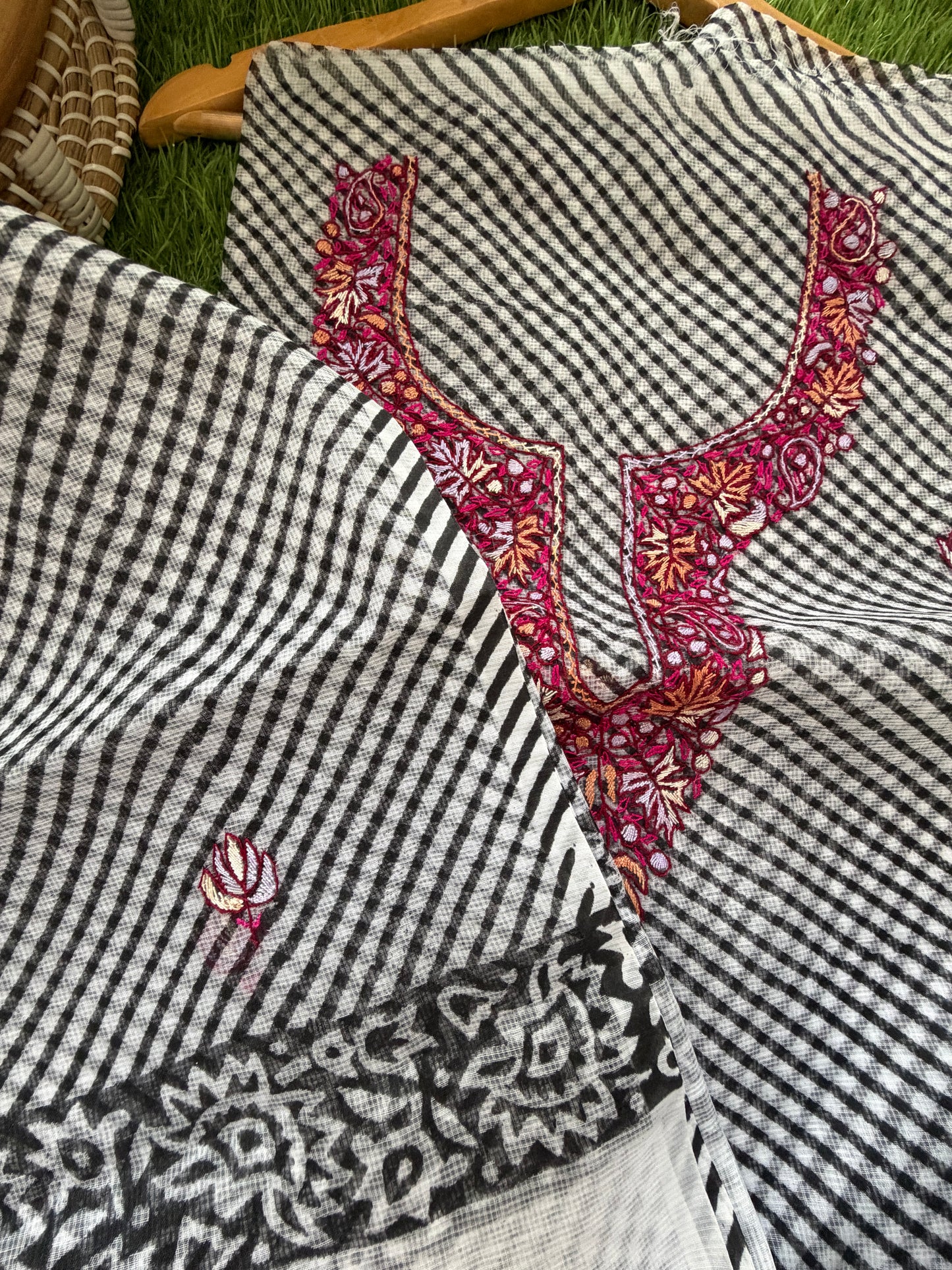 Kota kashmiri work kurta Dupatta