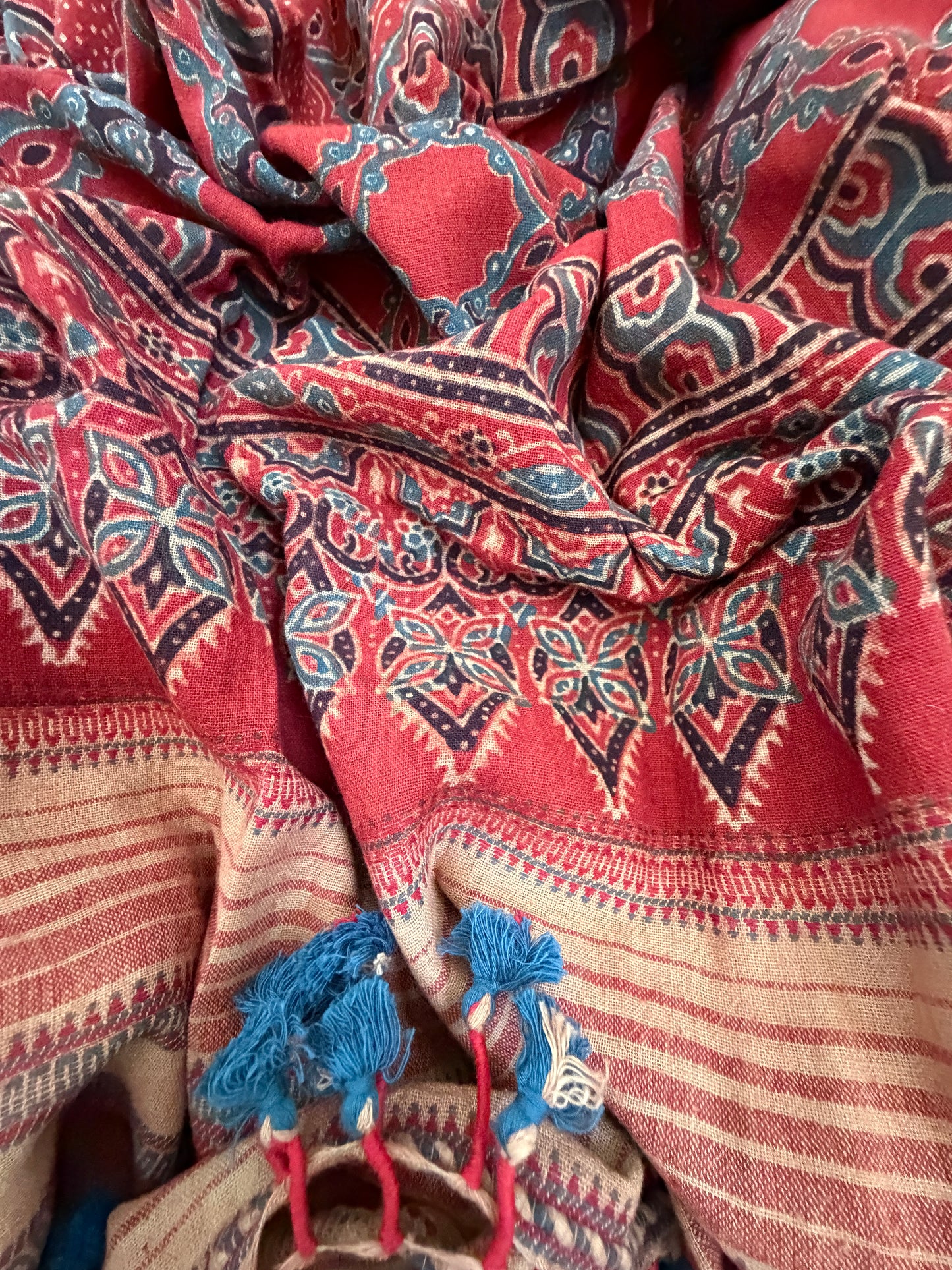 Kala Cotton Ajrakh Kurta bottom and dupatta