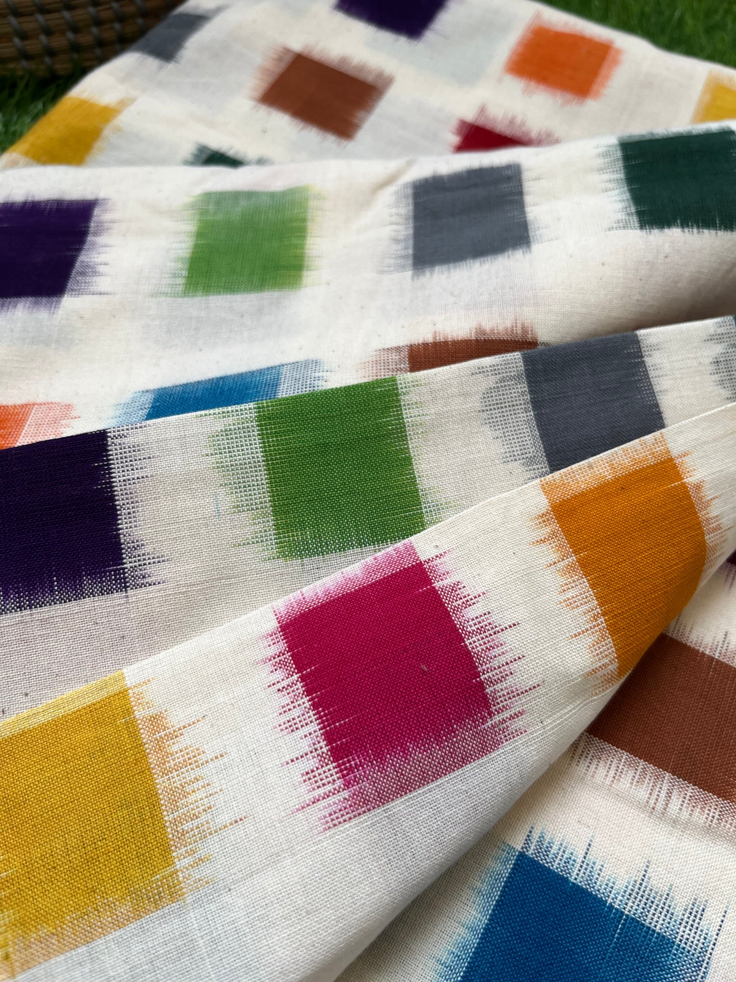 Handwoven double ikkat Cotton fabric