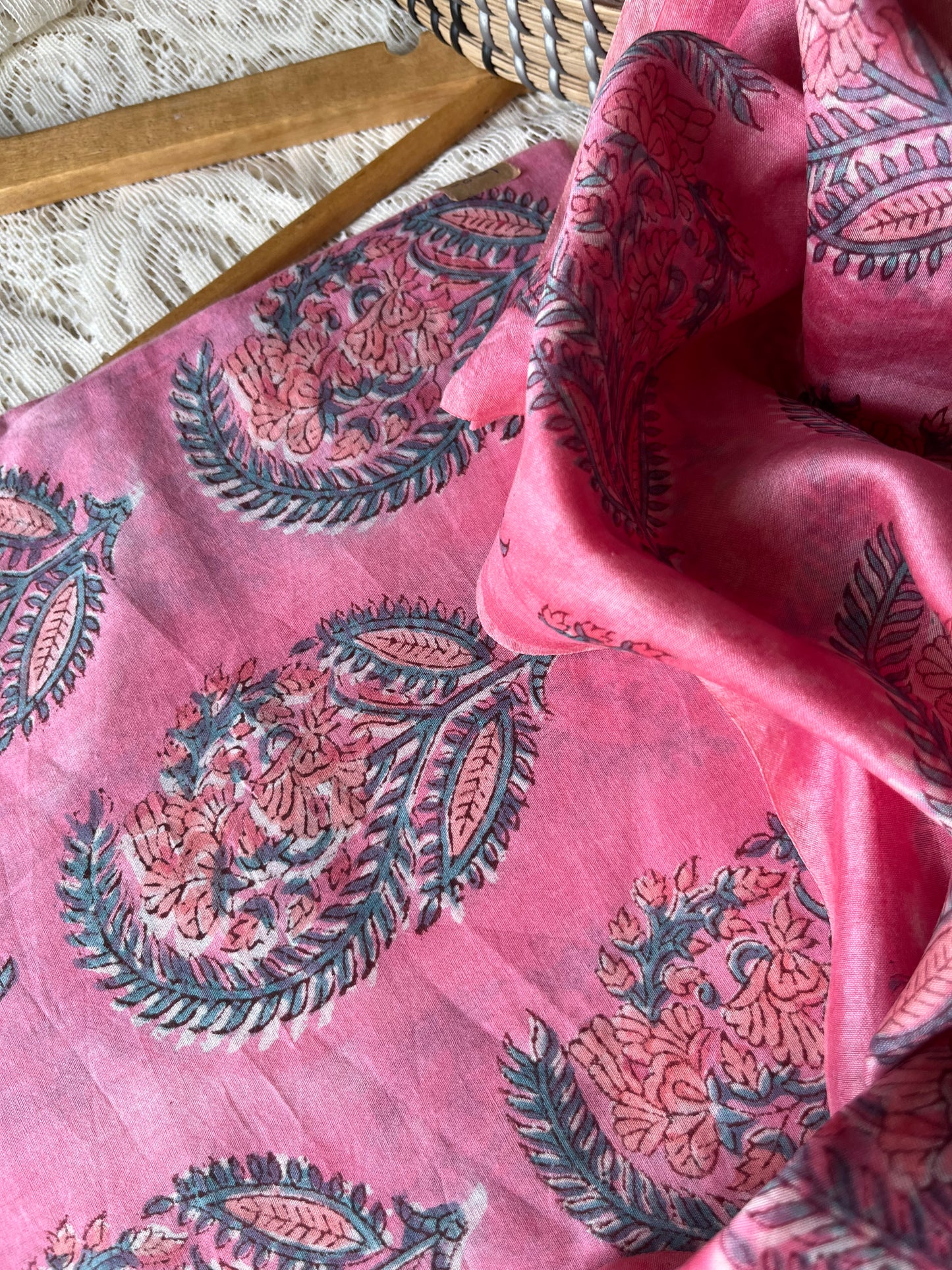 Cotton kurta chanderi dupatta