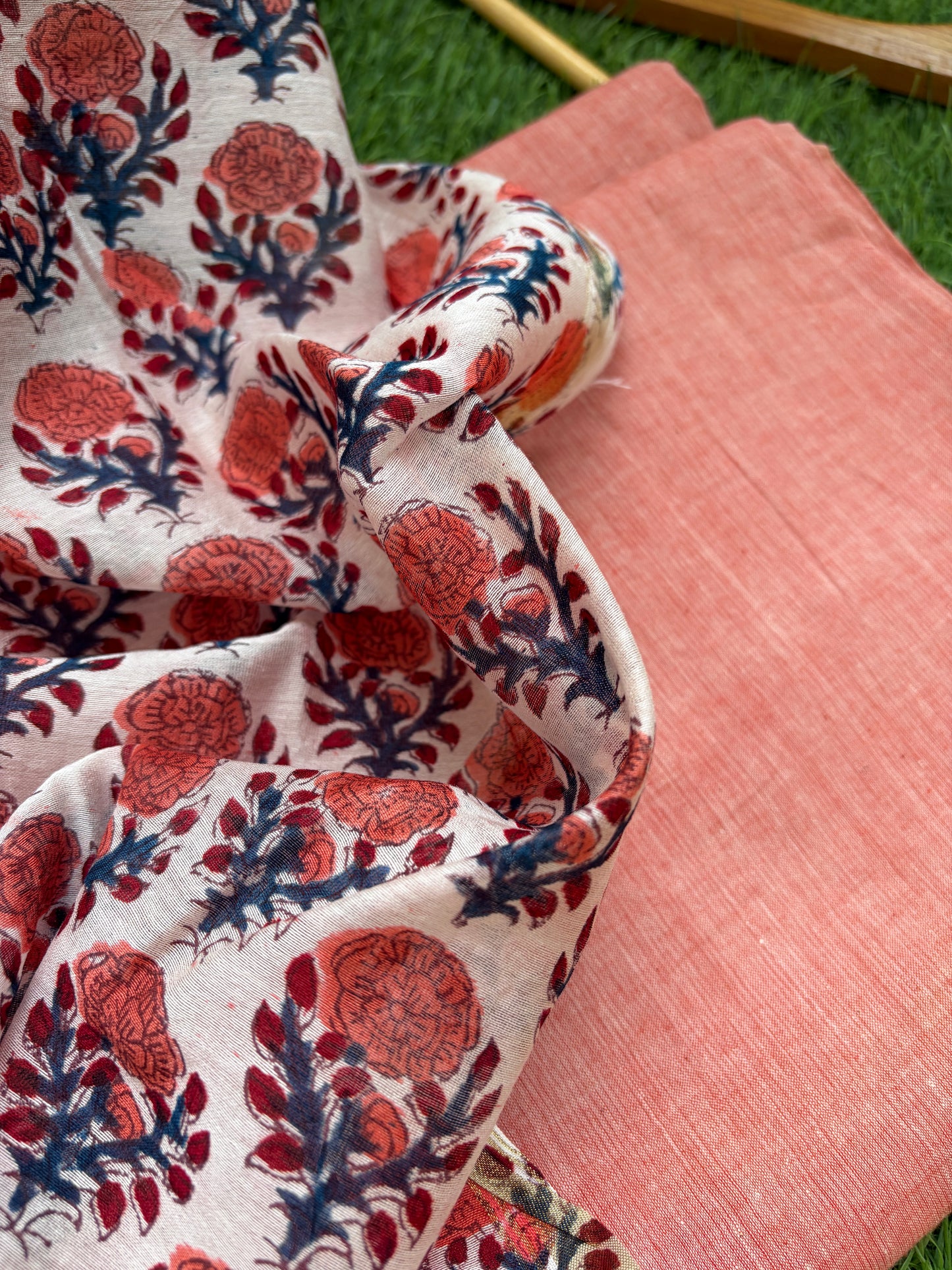 Khadi kurta fabric chanderi dupatta