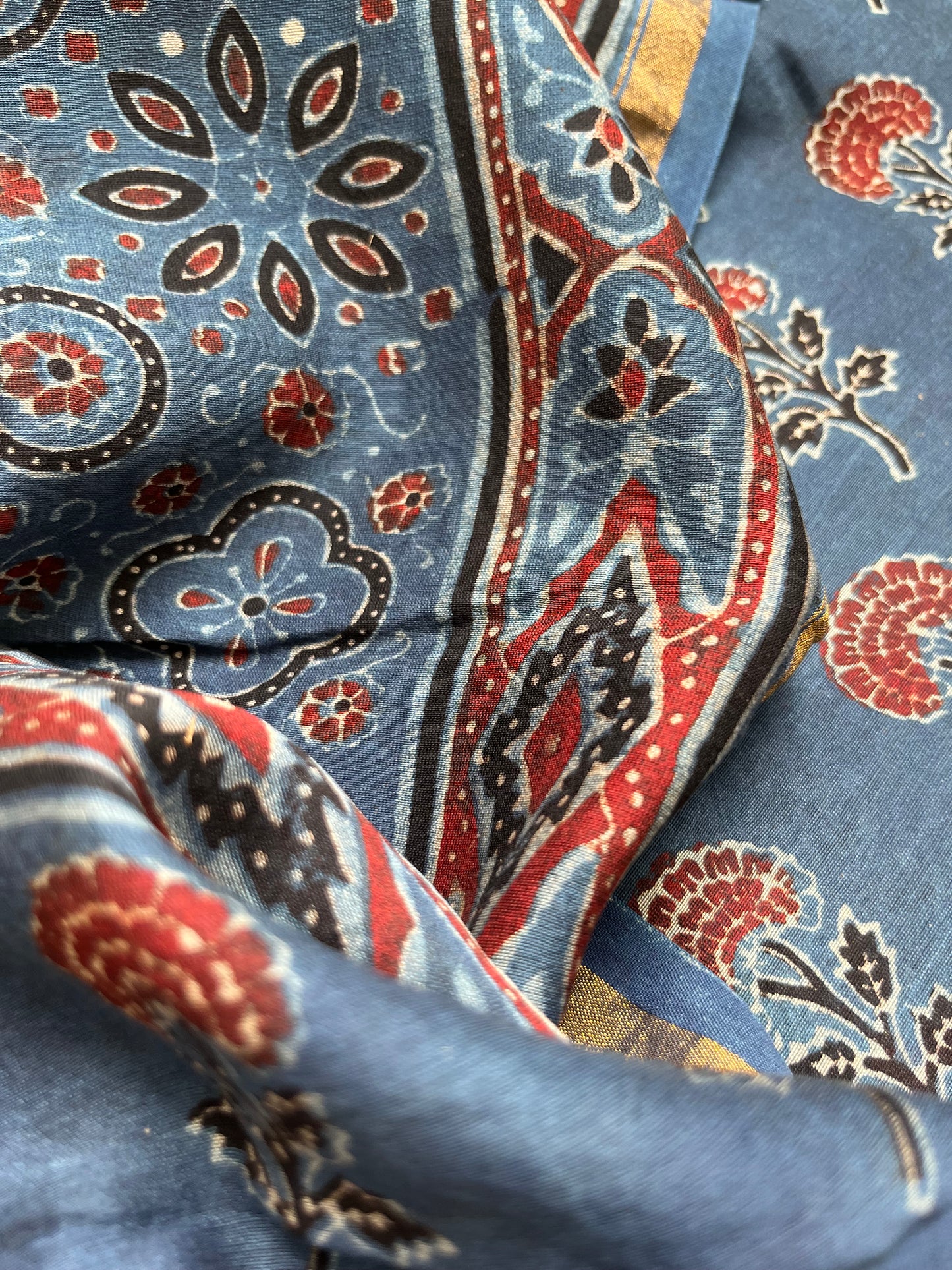 Chanderi silk Ajrakh Kurta and dupatta