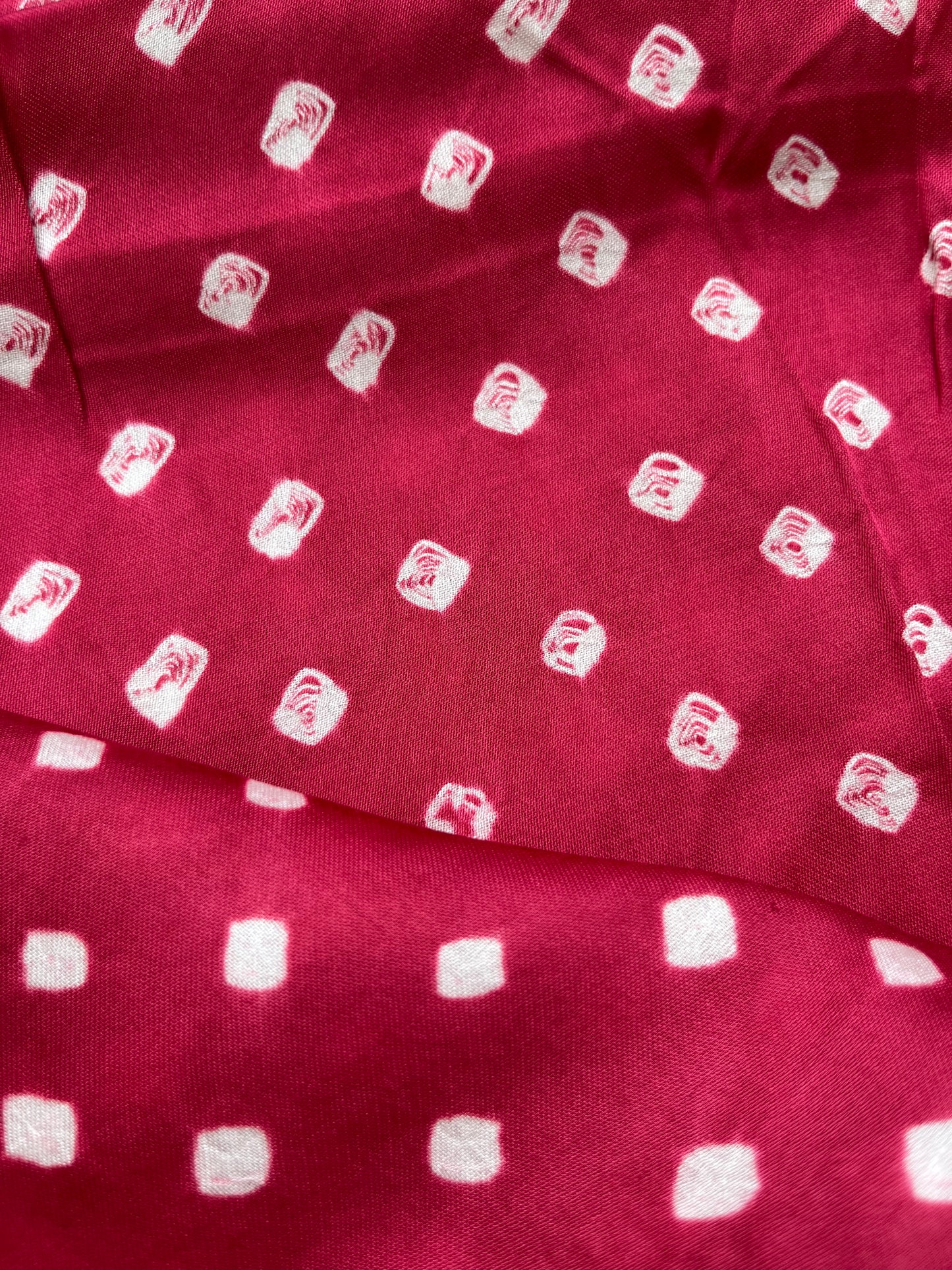 Modal Silk bandhani fabric