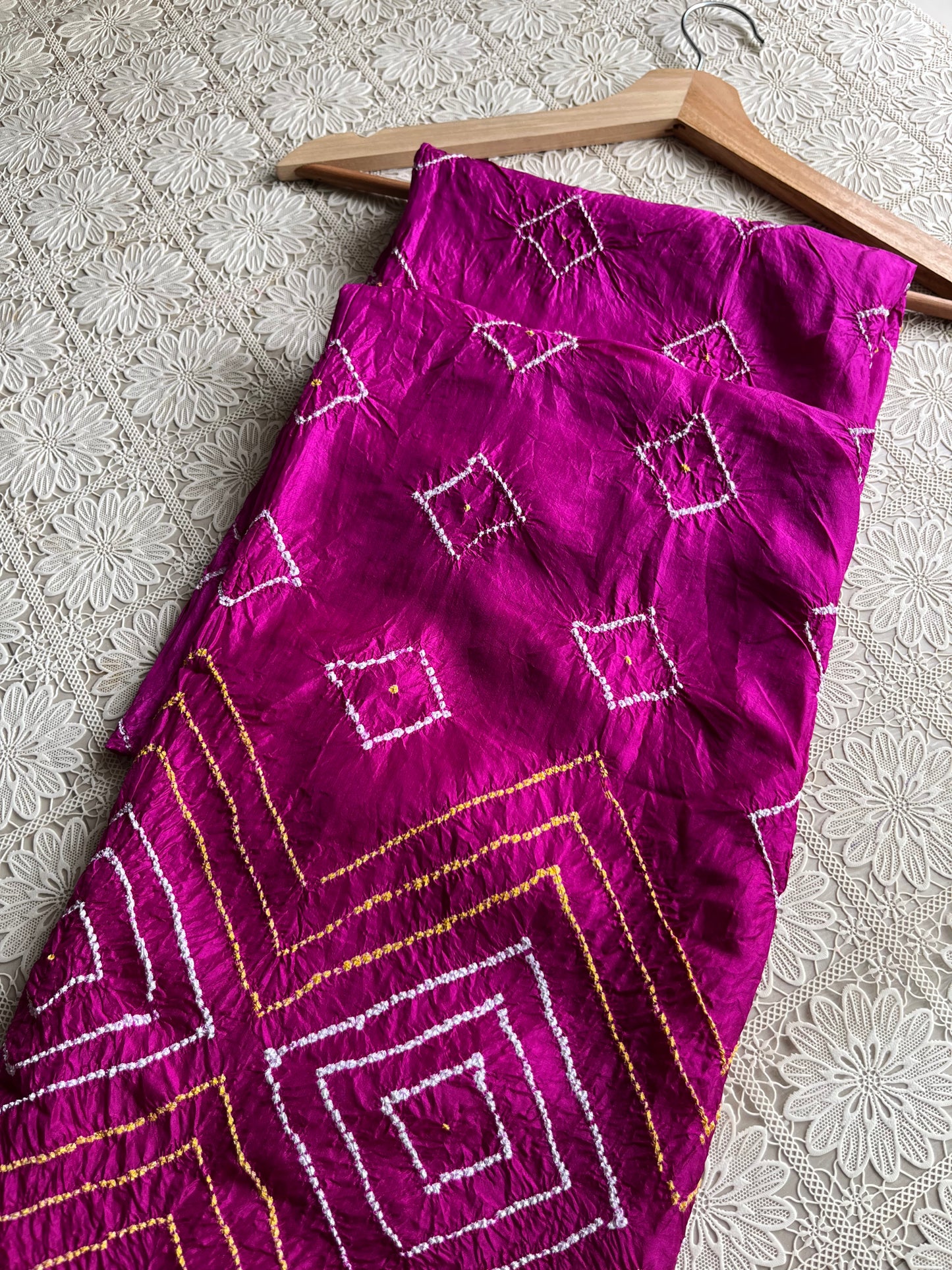 Mulberry Silk bandhani kurta