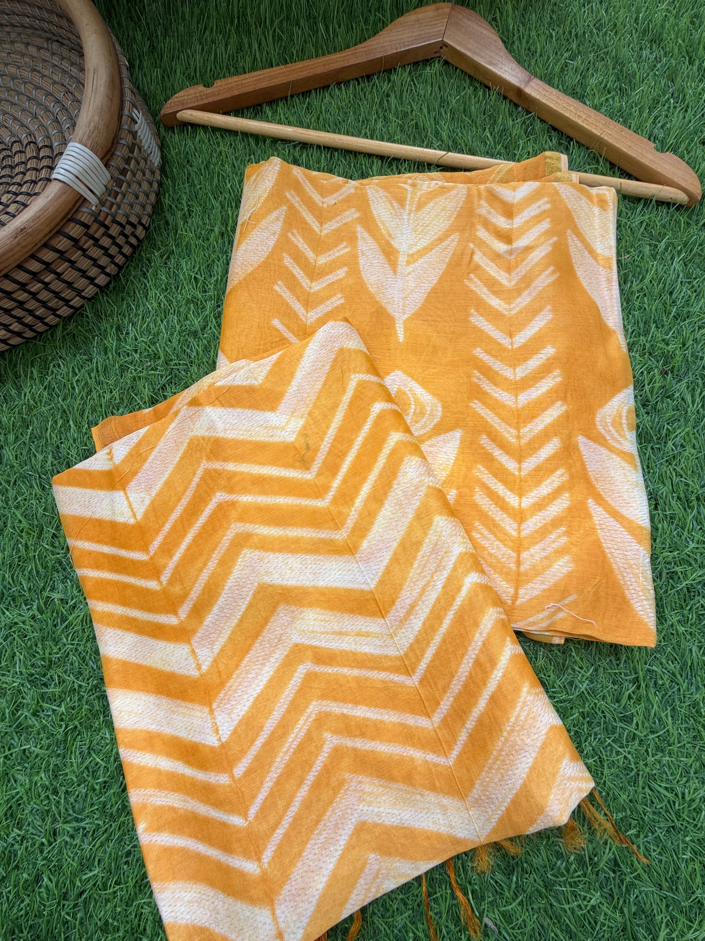 Chanderi Shibori kurta dupatta