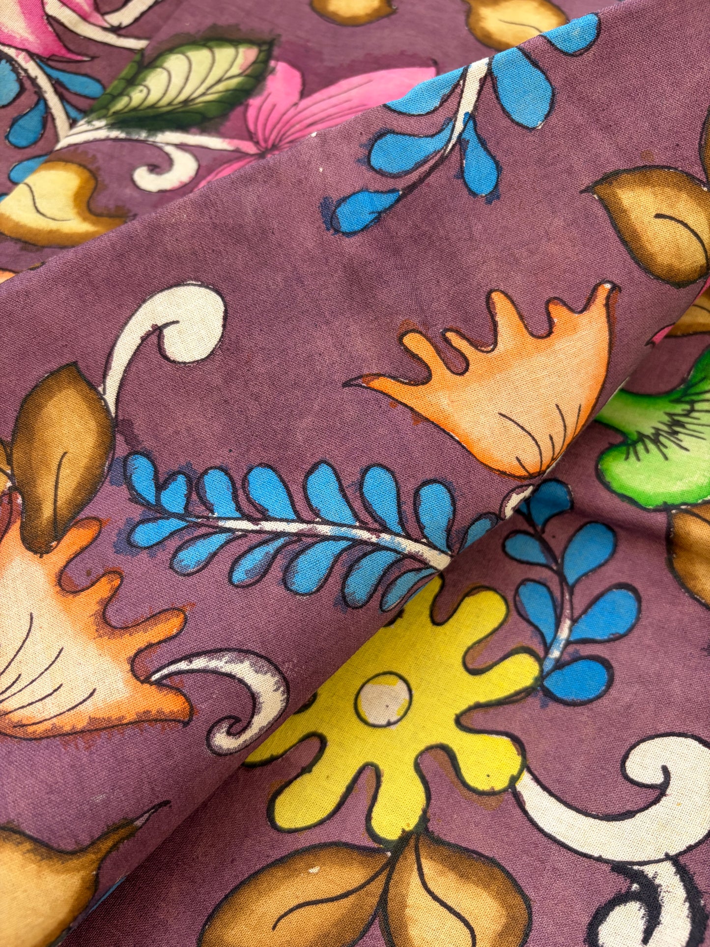 Cotton Kalamkari Fabric (hand painted)