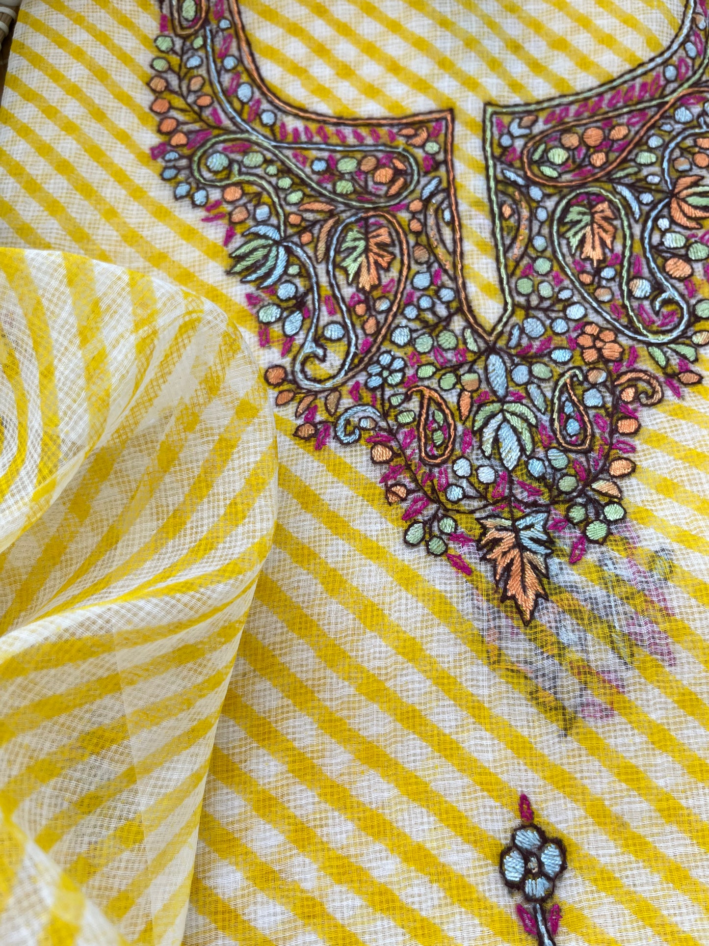 Kota kashmiri work kurta Dupatta