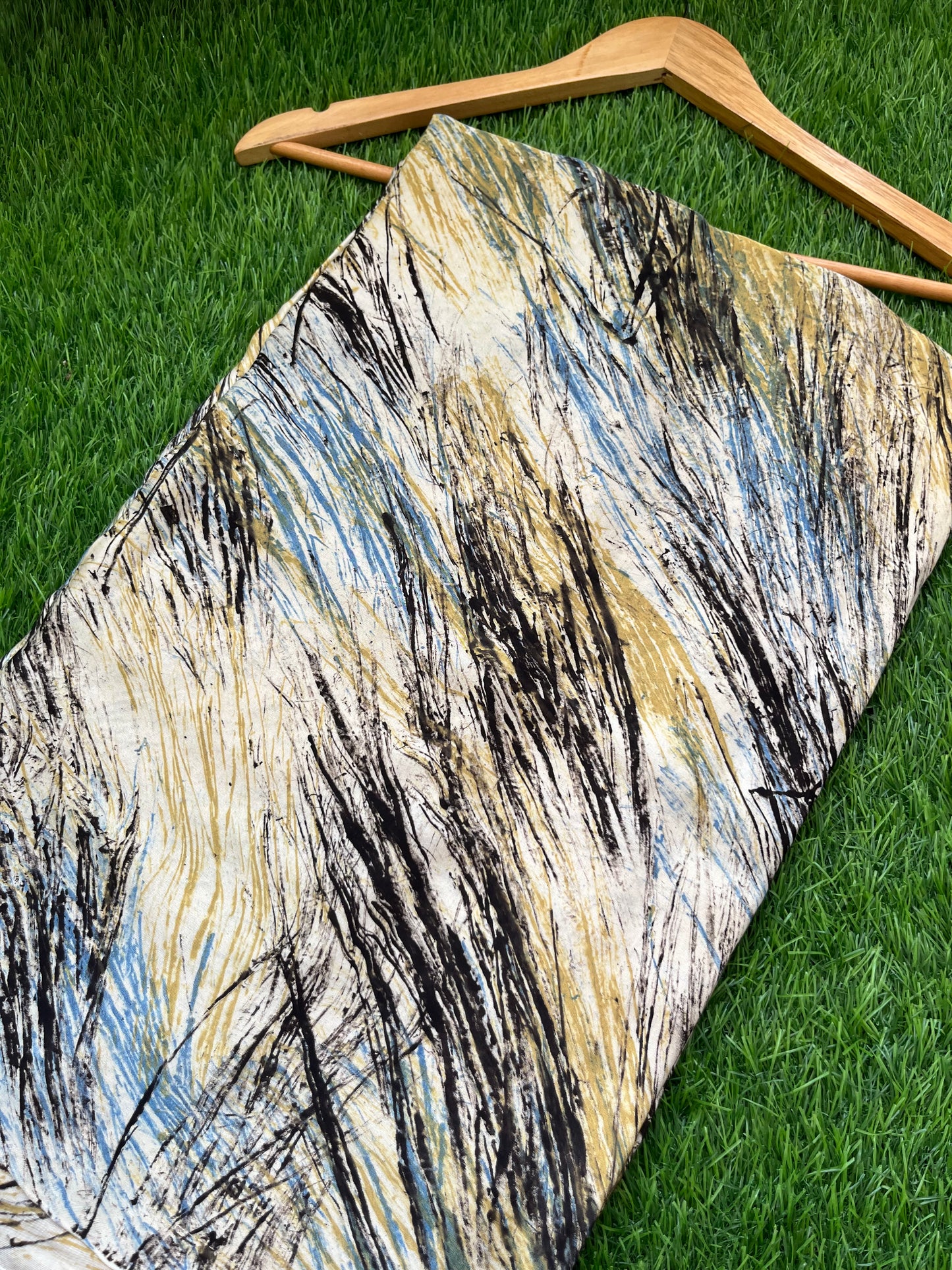Modal Silk ajrakh fabric
