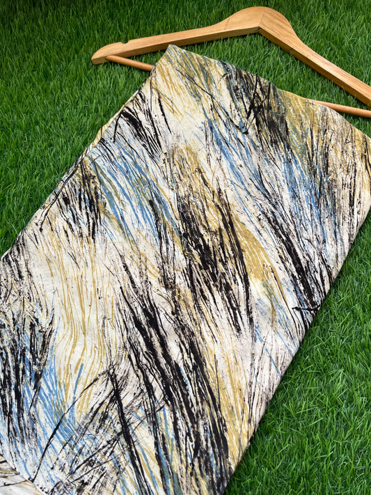 Modal Silk ajrakh fabric