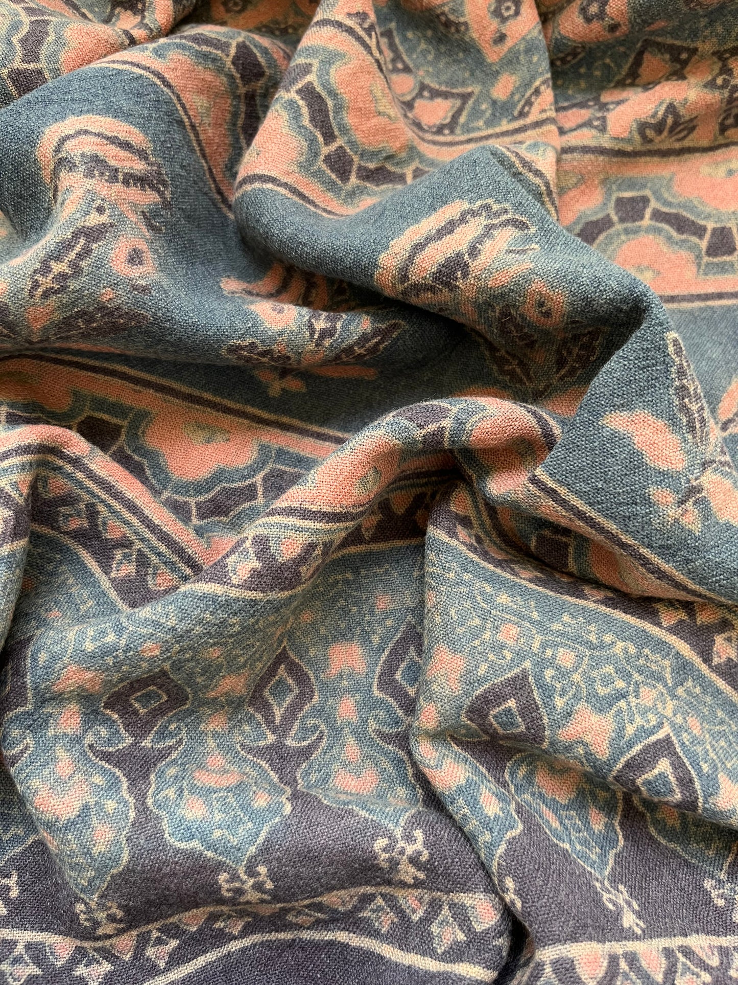 Handwoven ajrakh shawl