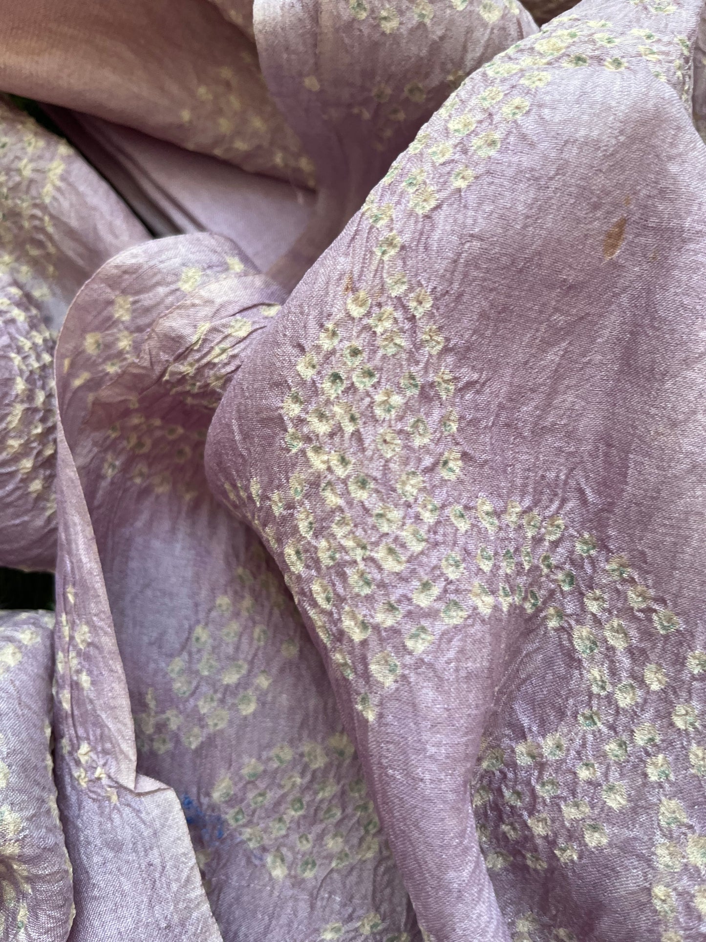 Tussar silk Bandhani dupatta plain kurta