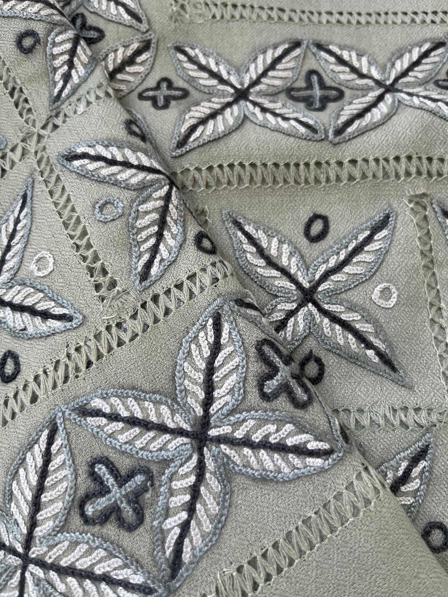 Woollen hand embroidered suit