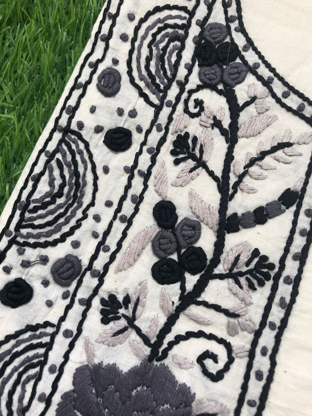Handwoven Cotton embroidered kurta