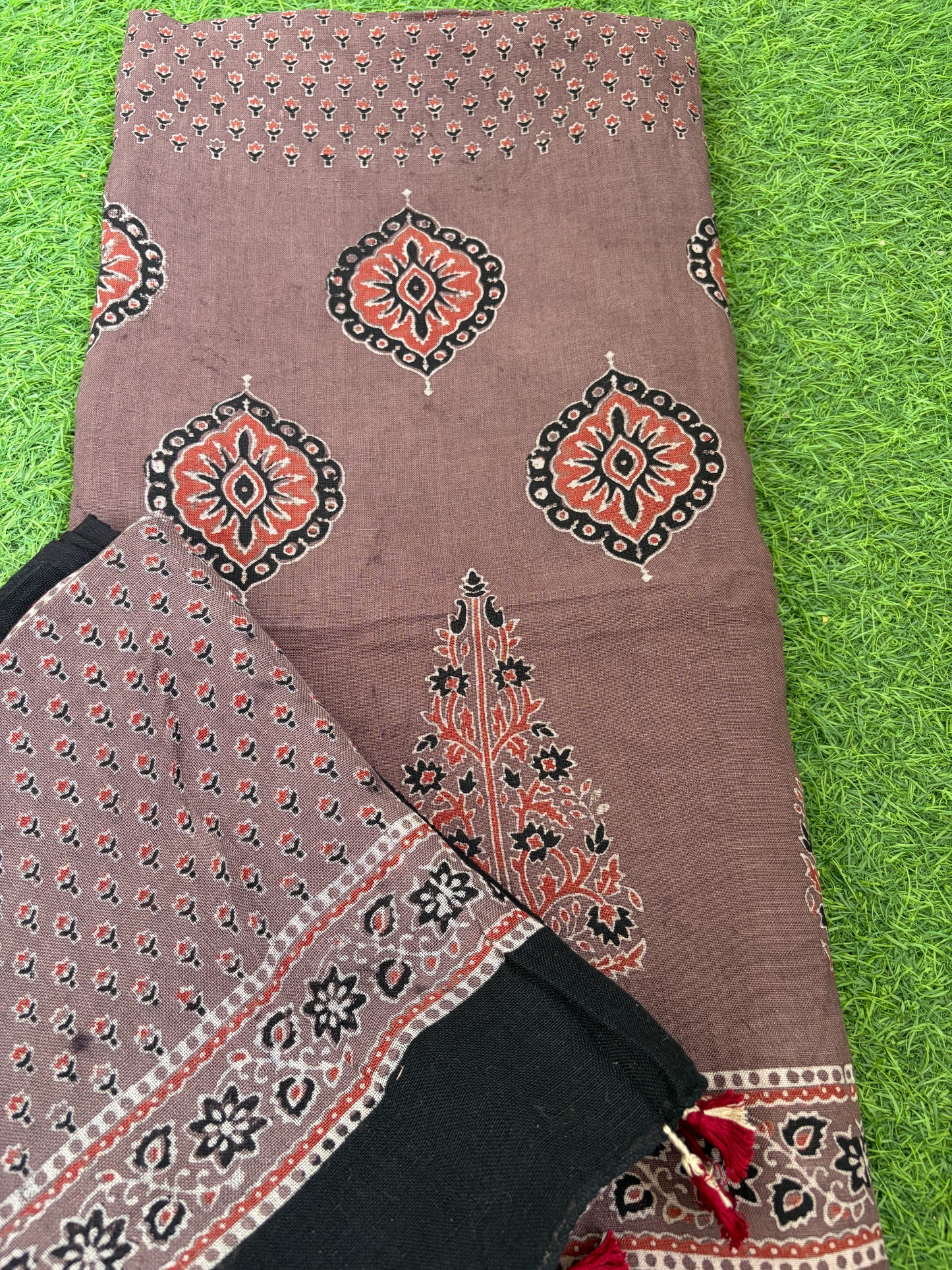 Linen Ajrakh Kurta and dupatta
