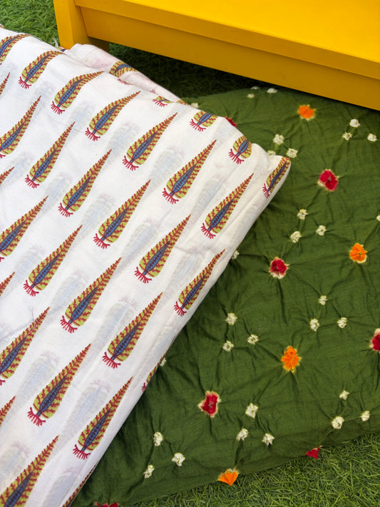 Cotton bandhani and print set
