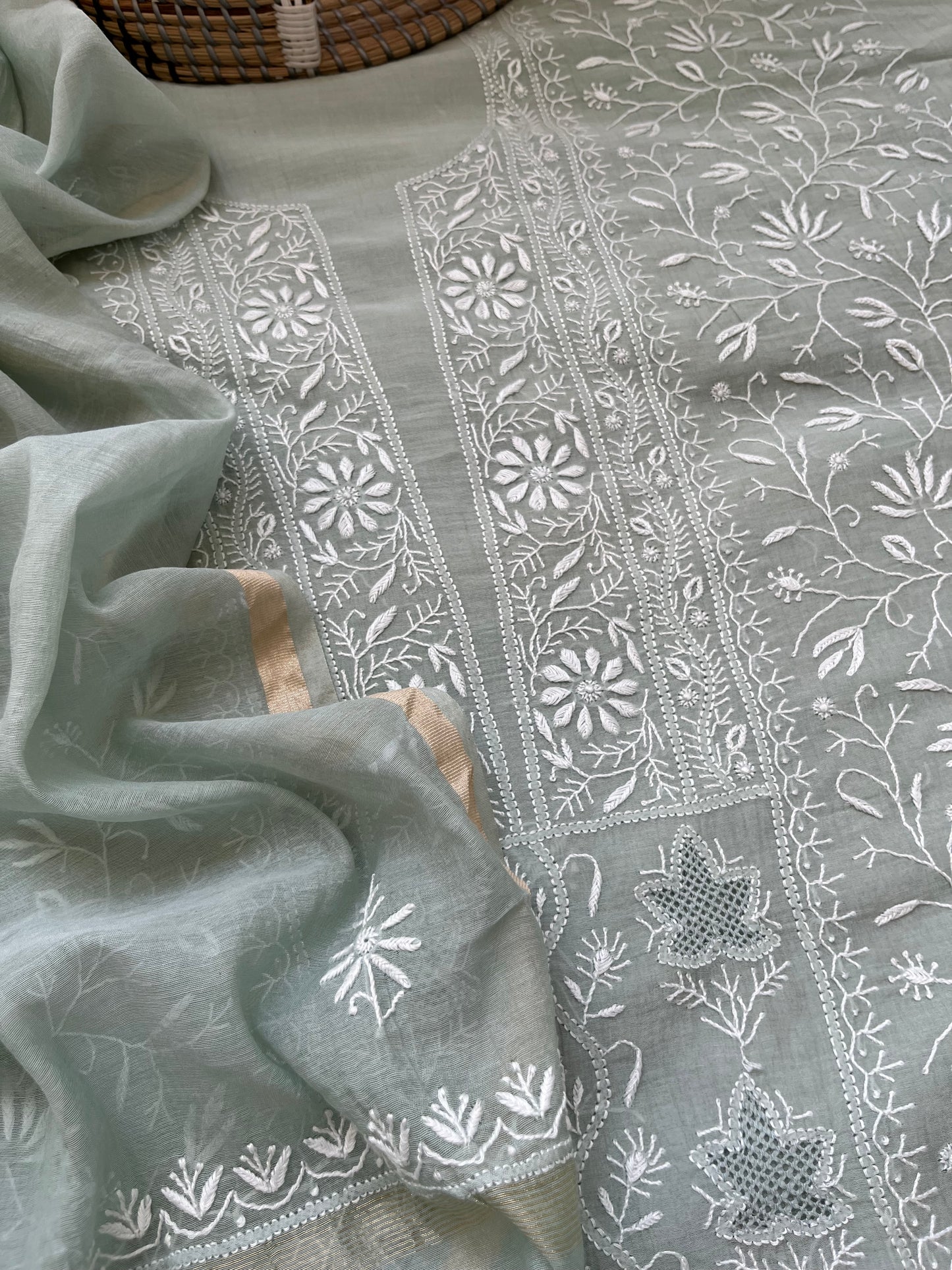 Chanderi Chikankari Kurta Dupatta