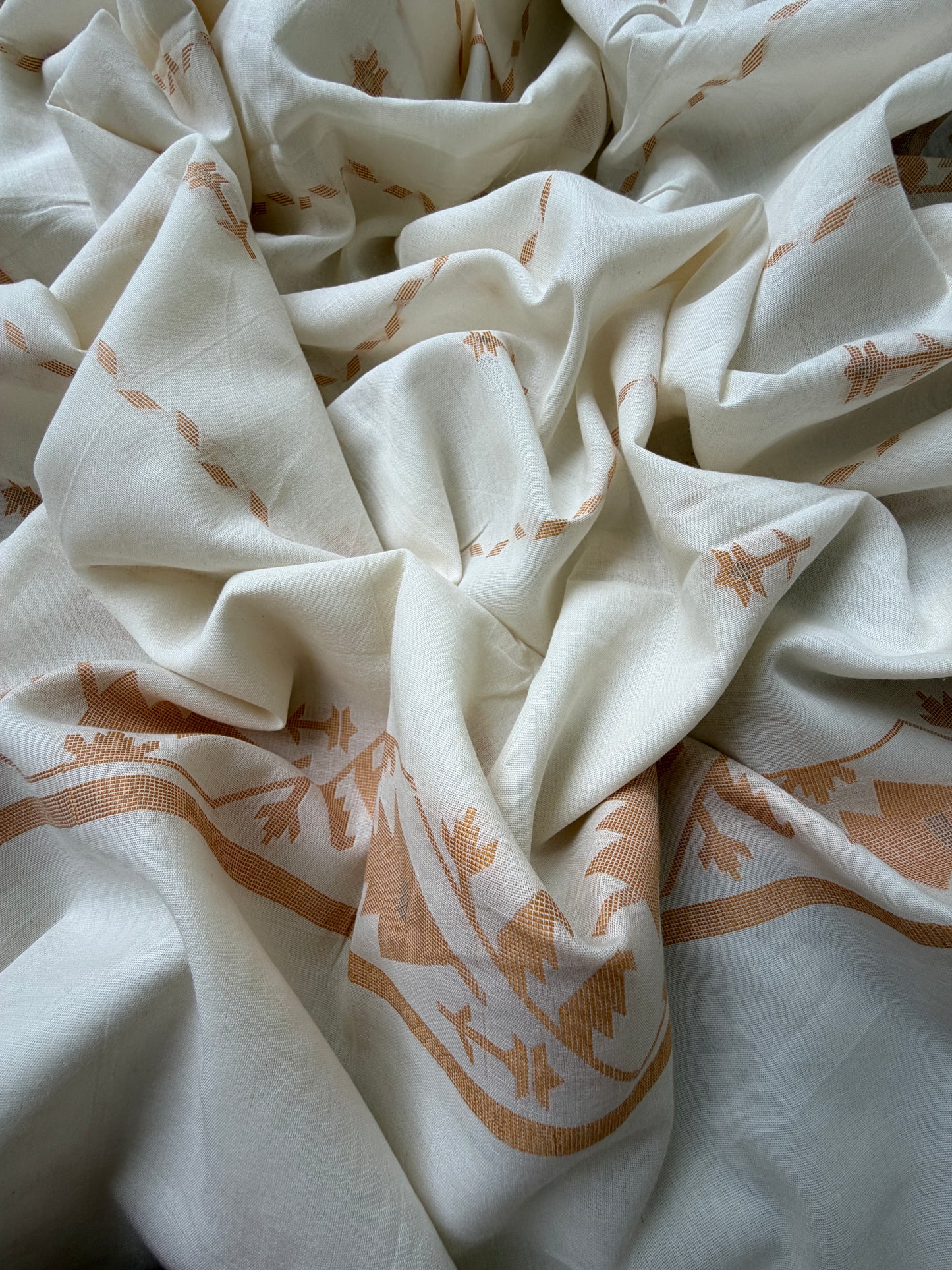 Mangalgiri Cotton 3 pc set - kurta bottom jaamdani dupatta