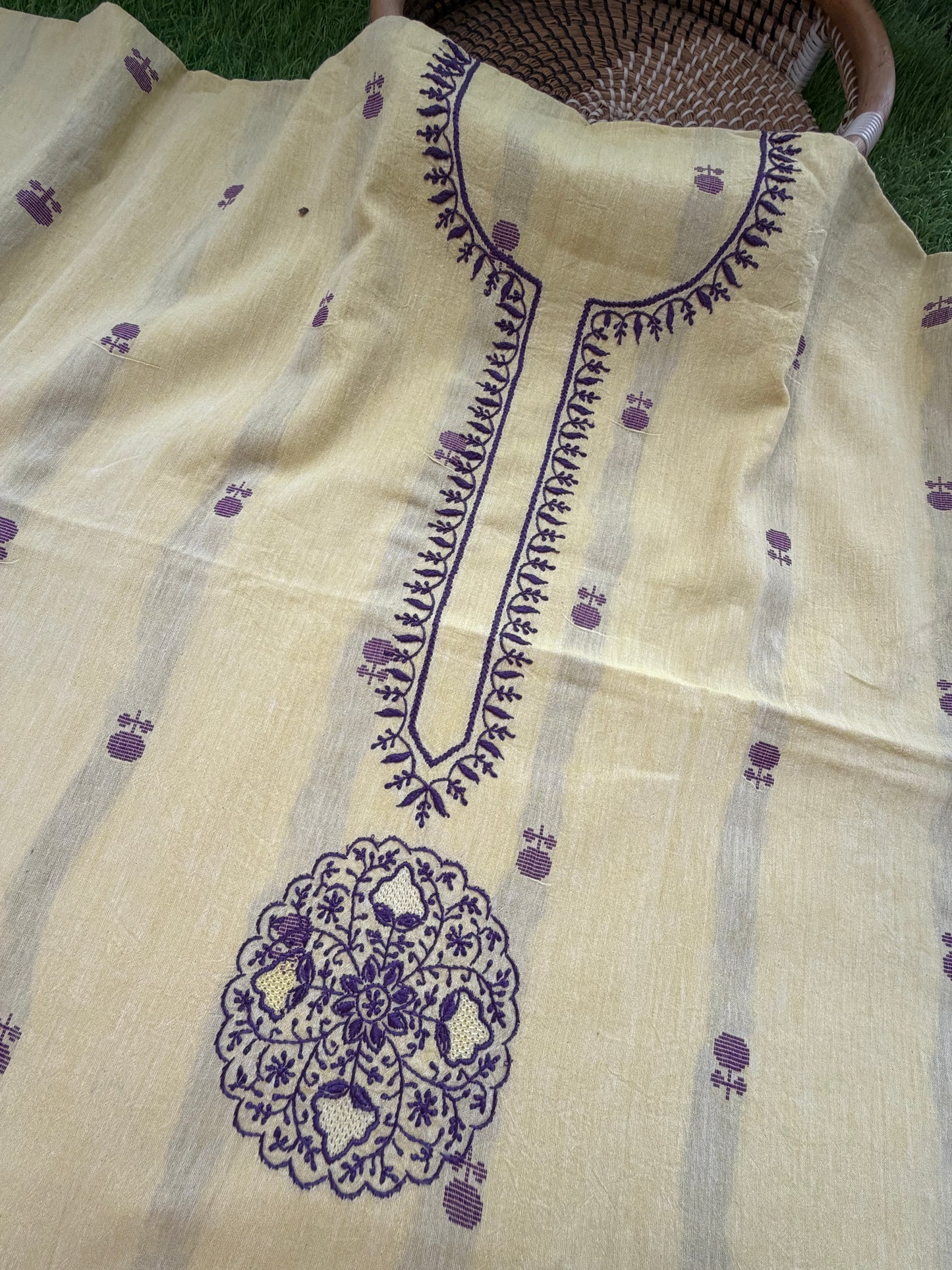 Chikankari mangalgiri cotton Kurta