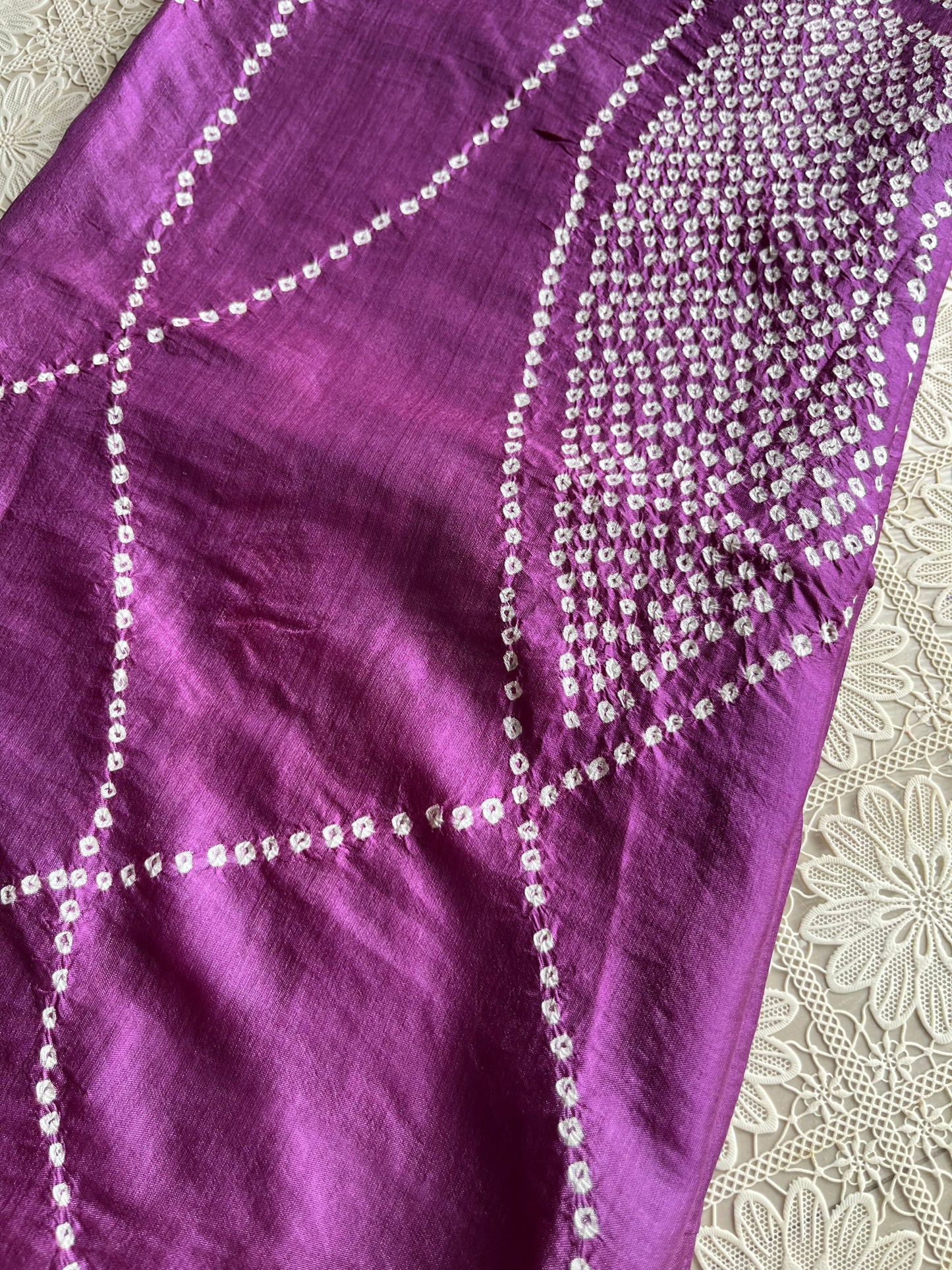 Mulberry Silk bandhani kurta