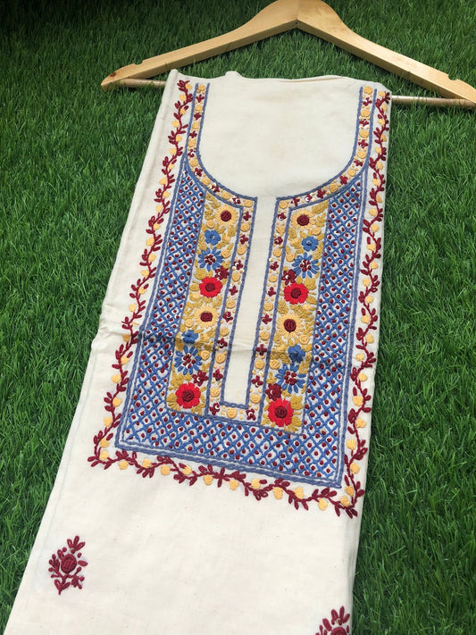 Handwoven Cotton embroidered kurta