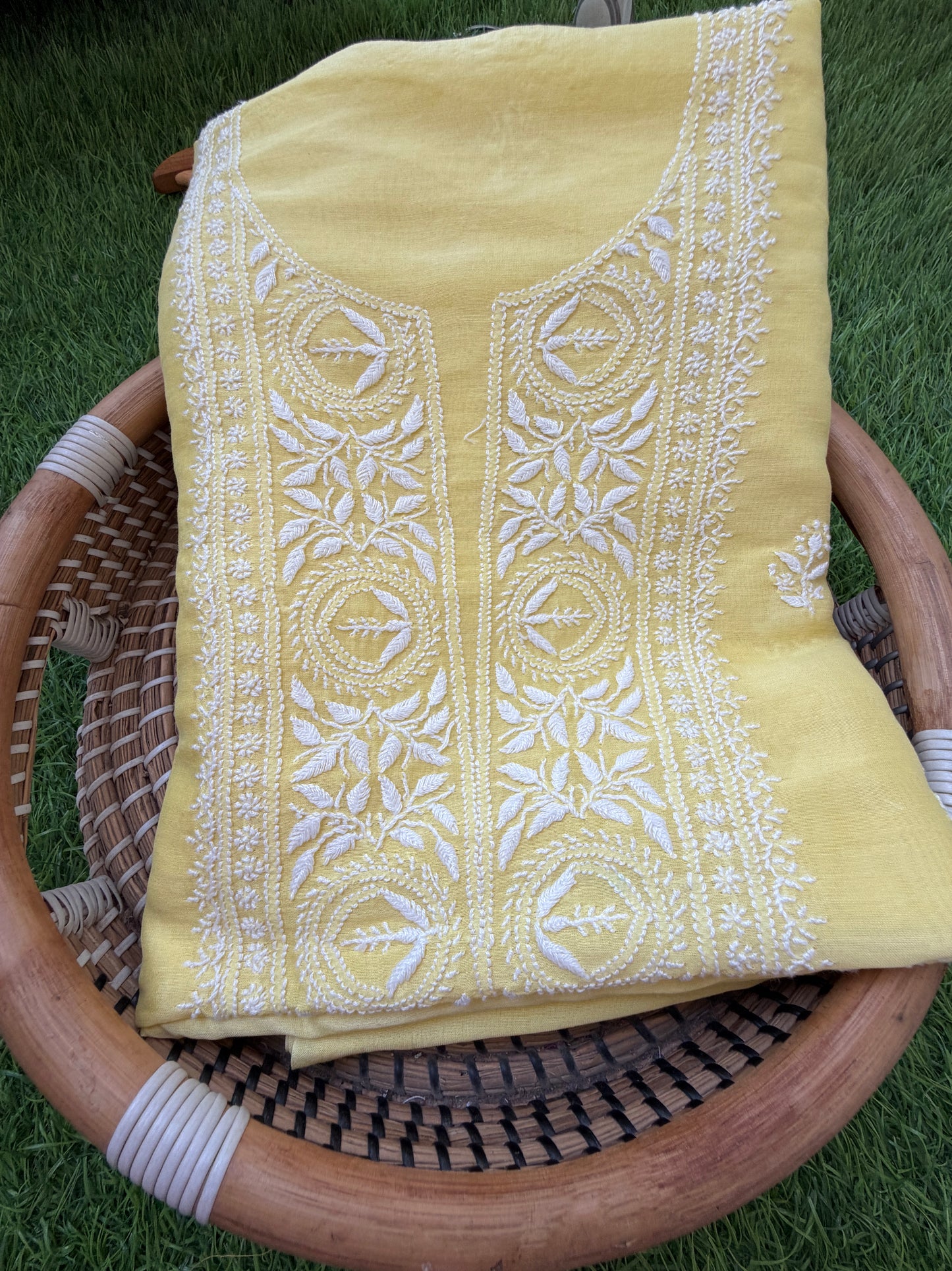 Chikankari chanderi Kurta