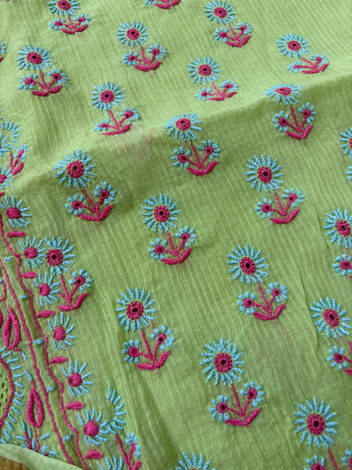 Chanderi Chikankari Kurta Dupatta